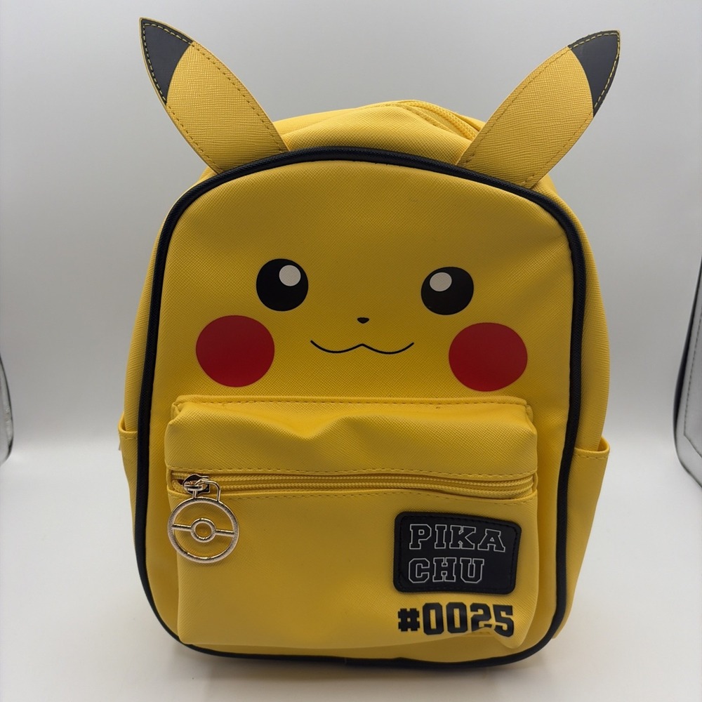 Bioworld Pokémon Pikachu Yellow Kids Backpack Polyester Adjustable Strap New